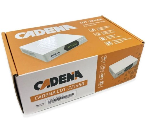 Ресивер DVB-T2 Cadena CDT-2214SB белый