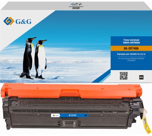 Картридж лазерный G&G GG-CE740A черный (7000стр.) для HP LJ CP5220/CP5221/CP5223/CP5225