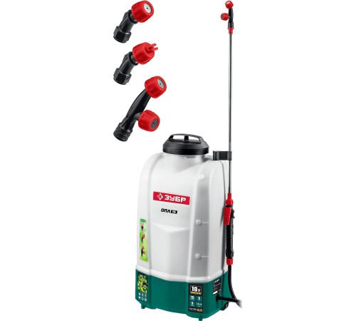 Опрыскиватель Зубр Мастер ОПЛ-15 аккум. наплеч. 15л белый/зеленый (ОПЛ-15)