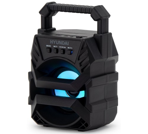 Колонка порт. Hyundai H-PS1000 черный 9W 1.0 BT/USB 10м 500mAh Колонка порт. Hyundai H-PS1000 черный 9W 1.0 BT/USB 10м 500mAh