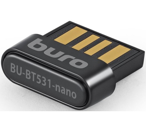 Адаптер USB Buro BU-BT531-nano BT5.3+EDR class 1.5 20м черный Адаптер USB Buro BU-BT531-nano BT5.3+EDR class 1.5 20м черный