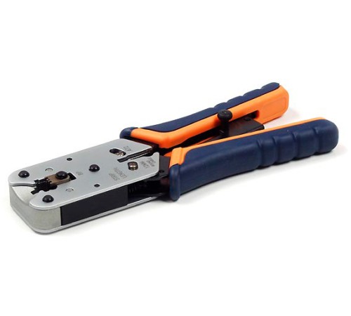 Инструмент обжимной Hyperline HT-L2182R для RJ-50/RJ-45/RJ-12/RJ-11 (упак:1шт) черный/голубой Инструмент обжимной Hyperline HT-L2182R для RJ-50/RJ-45/RJ-12/RJ-11 (упак:1шт) черный/голубой