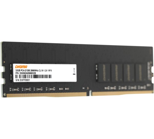Память DDR4 32Gb 2666MHz Digma DGMAD42666032S RTL PC4-21300 CL19 DIMM 288-pin 1.2В single rank Ret Память DDR4 32Gb 2666MHz Digma DGMAD42666032S RTL PC4-21300 CL19 DIMM 288-pin 1.2В single rank Ret