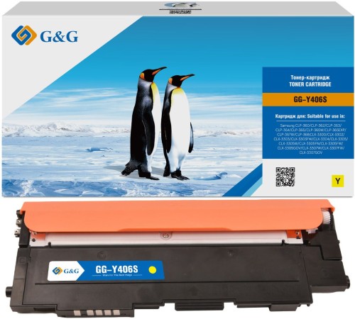 Картридж лазерный G&G GG-Y406S желтый (1000стр.) для Samsung CLP-360/365/CLX-3300/3305 Картридж лазерный G&G GG-Y406S желтый (1000стр.) для Samsung CLP-360/365/CLX-3300/3305