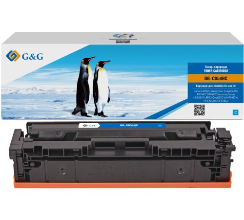 Картридж лазерный G&G GG-C054HC голубой (5000стр.) для Canon LBP 653Cdw/654Cx/MF732Cdw/734Cdw/735Cx