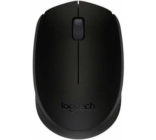 Мышь Logitech B170 черный оптическая (1000dpi) беспроводная USB для ноутбука (2but)