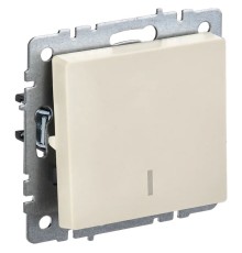 Выключатель IEK Brite ВС10-1-1-БрКр скрыт. 1кл. с подсветкой бежевый (упак.:1шт) (BR-V10-1-10-K10)