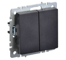 Выключатель IEK Brite ВС10-2-0-БрЧ скрыт. 2кл. черный (упак.:1шт) (BR-V20-0-10-K02)