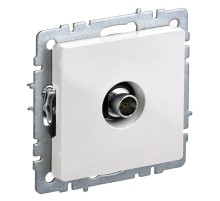 Розетка телев. IEK Brite РТВ11-0-БрБ BR-A10-O-K01 концевая скрыт. белый (упак.:1шт)