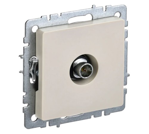 Розетка телев. IEK Brite РТВ11-0-БрКр BR-A10-O-K10 концевая скрыт. бежевый (упак.:1шт)