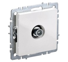 Розетка телев. IEK Brite РТВ10-0-БрБ BR-A10-P-K01 проходная скрыт. белый (упак.:1шт)