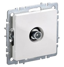 Розетка телев. IEK Brite РТВ10-0-БрБ BR-A10-P-K01 проходная скрыт. белый (упак.:1шт)