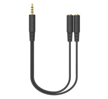 Адаптер аудио A4Tech AD-3P 2xJack 3.5 (f)/Jack 3.5 (m) 0.2м. черный