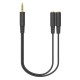 Адаптер аудио A4Tech AD-3P 2xJack 3.5 (f)/Jack 3.5 (m) 0.2м. черный