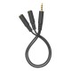 Адаптер аудио A4Tech AD-3P 2xJack 3.5 (f)/Jack 3.5 (m) 0.2м. черный