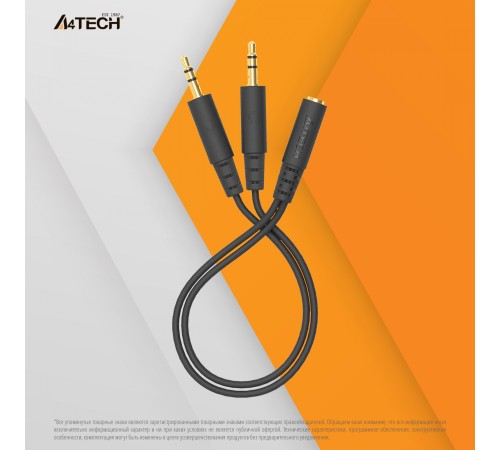 Адаптер аудио A4Tech AD-4P Jack 3.5 (f)/2xJack 3.5 (m) 0.2м. черный Адаптер аудио A4Tech AD-4P Jack 3.5 (f)/2xJack 3.5 (m) 0.2м. черный