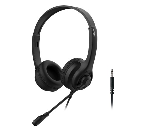 Наушники с микрофоном A4Tech HS-8i черный 1.8м накладные оголовье Наушники с микрофоном A4Tech HS-8i черный 1.8м накладные оголовье