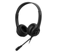 Наушники с микрофоном A4Tech HU-8 черный 2м накладные USB оголовье