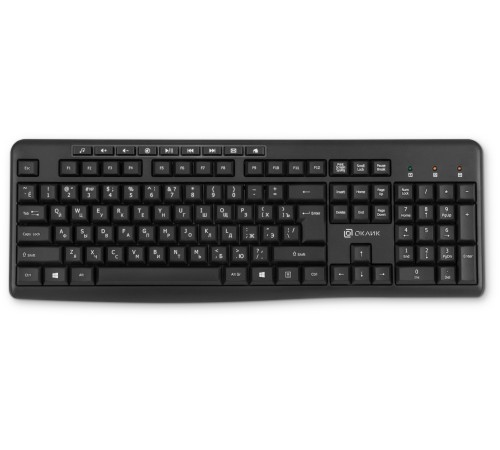 Клавиатура Оклик K225W черный USB беспроводная Multimedia [1875232]