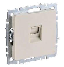Розетка комп. IEK Brite РК10-БрКр BR-K10-1-K10 скрыт. штор. бежевый (упак.:1шт)