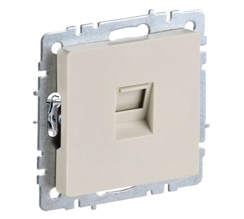Розетка комп. IEK Brite РК10-БрКр BR-K10-1-K10 скрыт. штор. бежевый (упак.:1шт)
