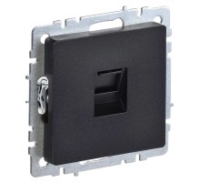 Розетка комп. IEK Brite РК10-БрЧ BR-K10-1-K02 скрыт. штор. черный (упак.:1шт)