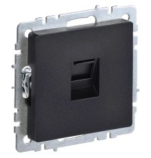 Розетка комп. IEK Brite РК10-БрЧ BR-K10-1-K02 скрыт. штор. черный (упак.:1шт)