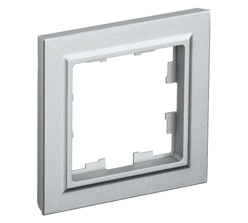 Рамка IEK Brite РУ-1-БрА BR-M12-K47 1x алюминий (упак.:1шт) Рамка IEK Brite РУ-1-БрА BR-M12-K47 1x алюминий (упак.:1шт)