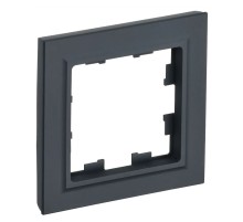 Рамка IEK Brite РУ-1-БрГ BR-M12-K53 1x черный (упак.:1шт)