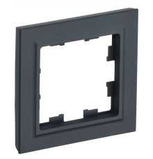 Рамка IEK Brite РУ-1-БрГ BR-M12-K53 1x черный (упак.:1шт)