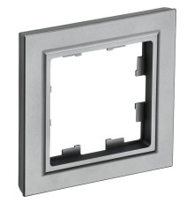 Рамка IEK Brite РУ-1-БрС BR-M12-K46 1x сталь (упак.:1шт)