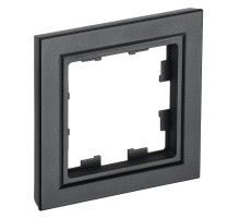Рамка IEK Brite РУ-1-БрЧ BR-M12-K02 1x черный (упак.:1шт)