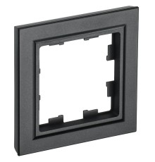 Рамка IEK Brite РУ-1-БрЧ BR-M12-K02 1x черный (упак.:1шт)
