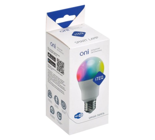 Умная лампа IEK iTEQ SMART E27 9.4Вт Wi-Fi (упак.:1шт) (IT-L220E27-YR004-WB)