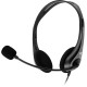 Наушники с микрофоном Оклик HS-M300 черный/серый 1.8м накладные оголовье (1876323)
