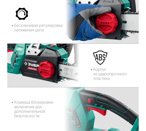 Электрическая цепная пила Зубр Мастер ПЦ-2440 2400Вт дл.шины:16" (40cm) (ПЦ-2440)