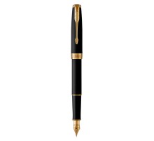 Ручка перьев. Parker Sonnet Core F528 (CW1931516) Matte Black GT F сталь нержавеющая подар.кор.