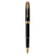 Ручка перьев. Parker Sonnet Core F528 (CW1931516) Matte Black GT F сталь нержавеющая подар.кор.