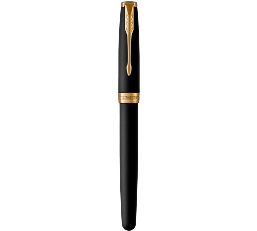 Ручка перьев. Parker Sonnet Core F528 (CW1931516) Matte Black GT F сталь нержавеющая подар.кор.
