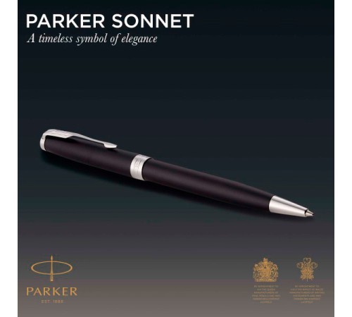 Ручка шариков. Parker Sonnet Core K529 (CW1931524) Matte Black CT M черн. черн. подар.кор. Ручка шариков. Parker Sonnet Core K529 (CW1931524) Matte Black CT M черн. черн. подар.кор.