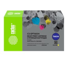 Картридж струйный Cactus CS-EPT6034 T6034 желтый (220мл) для Epson Stylus PRO 7880/9880