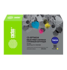 Картридж струйный Cactus CS-EPT6034 T6034 желтый (220мл) для Epson Stylus PRO 7880/9880