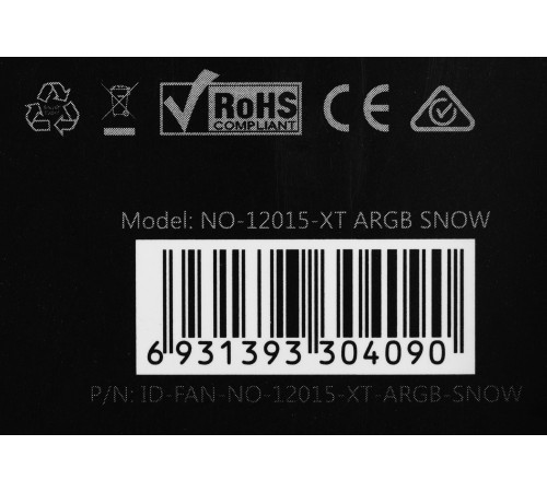 Вентилятор ID-Cooling NO-12015-XT ARGB SNOW 120x120x15mm 4-pin 14-31dB LED Ret Вентилятор ID-Cooling NO-12015-XT ARGB SNOW 120x120x15mm 4-pin 14-31dB LED Ret