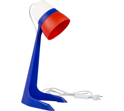 Светильник Uniel ULO-K22 D-E14-A White-Blue-Red (UL-00010040) настольный на основание E14 белый/синий 40Вт