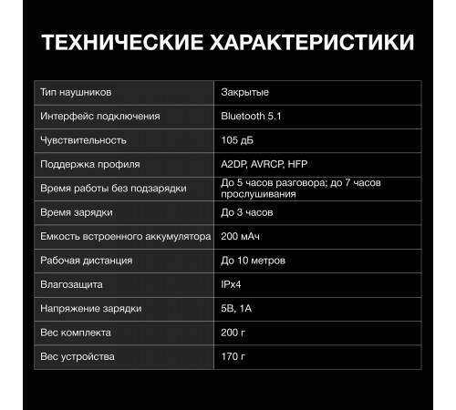 Гарнитура накладные Hyundai H-HP101 черный беспроводные bluetooth оголовье Гарнитура накладные Hyundai H-HP101 черный беспроводные bluetooth оголовье