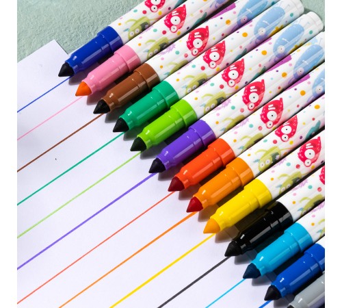 Фломастеры Deli EC155-12 пулевидный пиш. наконечник 12цв. коробка с европодвесом