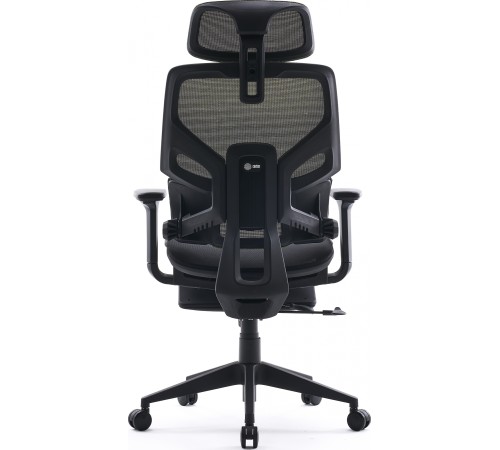 Кресло Cactus CS-CHR-MC01-LGNBK салатовый сиденье черный сетка/ткань с подголов. крестов. пластик подст.для ног