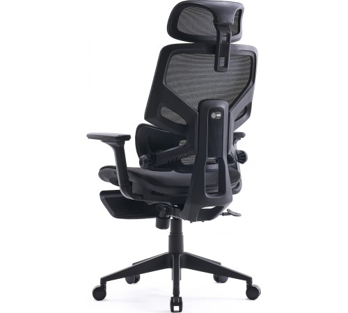 Кресло Cactus CS-CHR-MC01-BLBK синий сиденье черный сетка/ткань с подголов. крестов. пластик подст.для ног