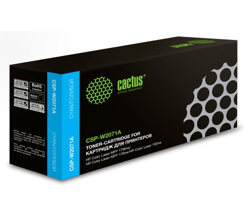 Картридж лазерный Cactus CSP-W2071A голубой (700стр.) для HP Color Laser 150a/150nw/178nw MFP/179fnw MFP