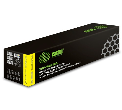 Картридж лазерный Cactus CSP-W2412A желтый (850стр.) для HP Color LaserJet Pro M155;MFP M182nw/M183fw